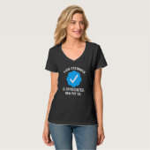 Ihr Feedback wird geschätzt Blaues Häkchen T-Shirt (Vorderseite Vollansicht)