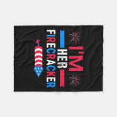 Ihr Firecracker am 4. Juli Match für hier Fleecedecke (Vorderseite (Horizontal))