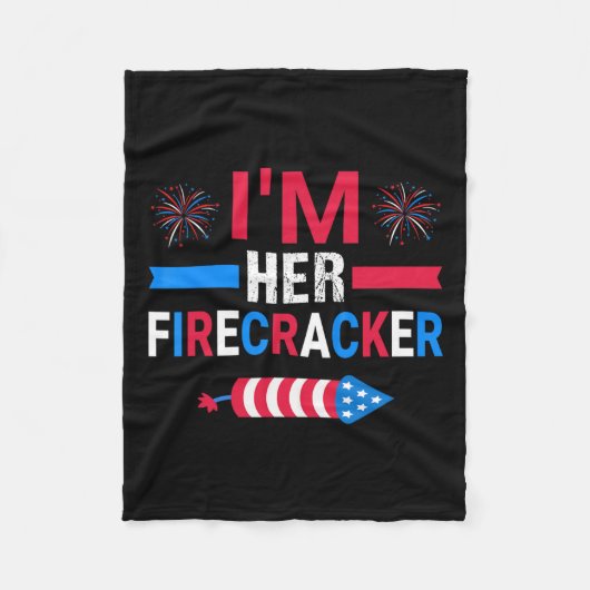 Ihr Firecracker am 4. Juli Match für hier Fleecedecke (Vorderseite)