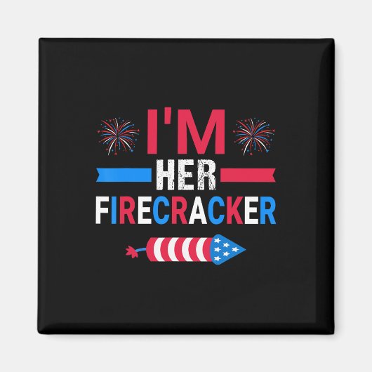Ihr Firecracker am 4. Juli Match für hier Magnet (Vorne)