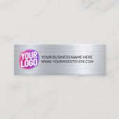 Ihr Firmen-Logo & QR-Code & Text des Unternehmens- Mini Visitenkarte (Vorderseite)