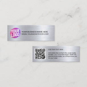 Ihr Firmen-Logo & QR-Code & Text des Unternehmens- Mini Visitenkarte