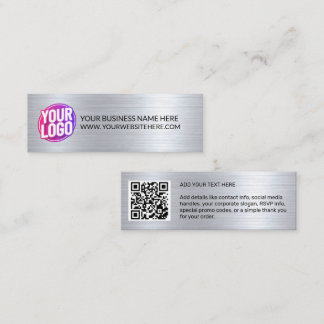 Ihr Firmen-Logo & QR-Code & Text des Unternehmens- Mini Visitenkarte