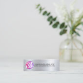 Ihr Firmen-Logo & QR-Code & Text des Unternehmens- Mini Visitenkarte (Stehend Vorderseite)