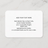 Ihr Firmen-Logo & QR-Code & Text des Unternehmens- Visitenkarte (Rückseite)