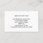 Ihr Firmen-Logo & QR-Code und Text Visitenkarte (Rückseite)