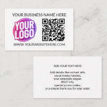 Ihr Firmen-Logo & QR-Code und Text