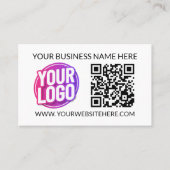 Ihr Firmen-Logo & QR-Code und Text Visitenkarte (Vorderseite)