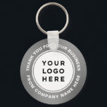 Ihr Firmenlogo auf Silver Grau Vielen Dank Schlüsselanhänger<br><div class="desc">Ihr Business Logo auf Dankeschön personalisierter Schlüsselanhänger mit individuellem Text in einem modernen und beruflichen Design. Minimalistisch und unisex,  für jedes Alter und jede Gelegenheit.</div>