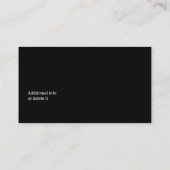 Ihr Firmenlogo benutzerdefiniert, einfach schwarz Visitenkarte (Rückseite)
