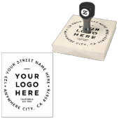 Ihr Firmenlogo - benutzerdefinierte große Rücksend Gummistempel (Stempel)