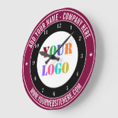 Ihr Firmenlogo - benutzerdefinierte Textunternehme Große Wanduhr (Winkel)