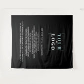 Ihr Firmenlogo - Benutzerdefinierter schwarzer Hin Wandteppich (Vorderseite (Horizontal))