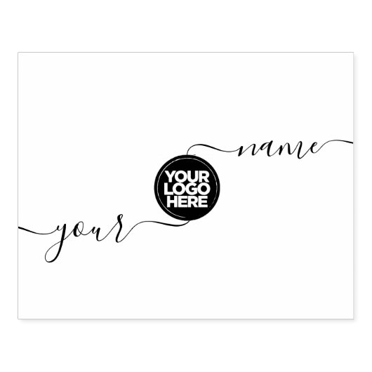 Ihr Firmenlogo - benutzerdefinierter Skripttext Gummistempel (Prägung)