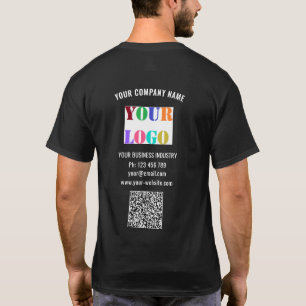 Ihr Firmenlogo Benutzerdefinierter Text mit QR-T - T-Shirt