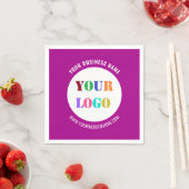 Ihr Firmenlogo Benutzerdefinierter Text Napkins-Vo Serviette (Beispiel)