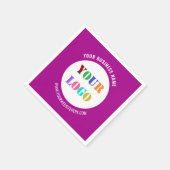 Ihr Firmenlogo Benutzerdefinierter Text Napkins-Vo Serviette (Ecke)