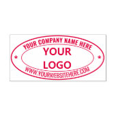 Ihr Firmenlogo Benutzerdefinierter Text Oval Stemp Permastempel (Design)