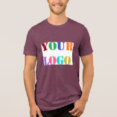 Ihr Firmenlogo - Benutzerdefinierter Text Personal Tri-Blend Shirt (Vorderseite)