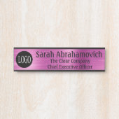 Ihr Firmenlogo Büro Tür Zeichen lange Name Türschild (Vorderseite )