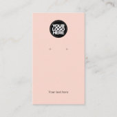 Ihr Firmenlogo Chic Pink Earring Display Card Visitenkarte (Vorderseite)