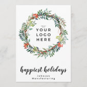 Ihr Firmenlogo | Der glücklichste Feiertagsschrei Feiertagskarte (Vorderseite)