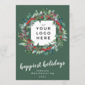 Ihr Firmenlogo | Der glücklichste Feiertagsschrei Feiertagskarte (Vorderseite)