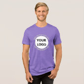 Ihr Firmenlogo Eigener Text und Farben Tri-Blend Shirt (Vorderseite voll)