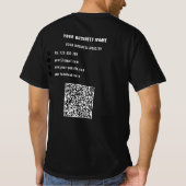 Ihr Firmenlogo Eigener Text und QR-T - Shirt (Rückseite)