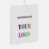 Ihr Firmenlogo Eigener Text Weihnachtsdekoration Ornament Aus Metall (Vorderseite Rechts)