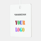 Ihr Firmenlogo Eigener Text Weihnachtsdekoration Ornament Aus Metall (Vorderseite links)