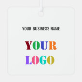 Ihr Firmenlogo Eigener Text Weihnachtsdekoration Ornament Aus Metall (Rückseite)