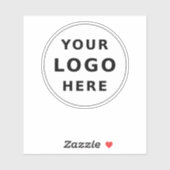 Ihr Firmenlogo Einfache Minimalistische Wasserflas Aufkleber (Blatt)