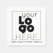 Ihr Firmenlogo + Einwegpapier Party Servietten (Vorderseite)