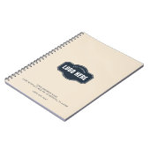 Ihr Firmenlogo Elegante Minimalistische Mitarbeite Notizblock (Linke Seite)