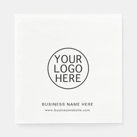 Ihr Firmenlogo Elegantes Minimalistisches, benutze Serviette (Vorderseite)