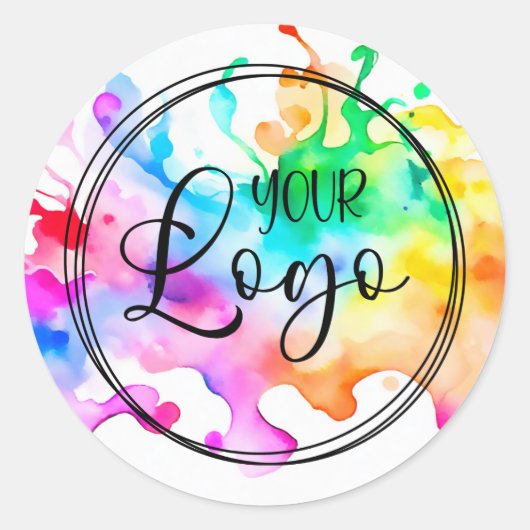 Ihr Firmenlogo Farbe geplashte Farbe Runder Aufkleber (Vorderseite)