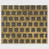Ihr Firmenlogo für Gold-Glitzer Geschenkpapier (Flach)