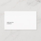 Ihr Firmenlogo ganz einfach Visitenkarte (Rückseite)