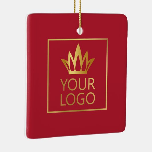 Ihr Firmenlogo - Happy Holidays Keramikornament (Rechts)