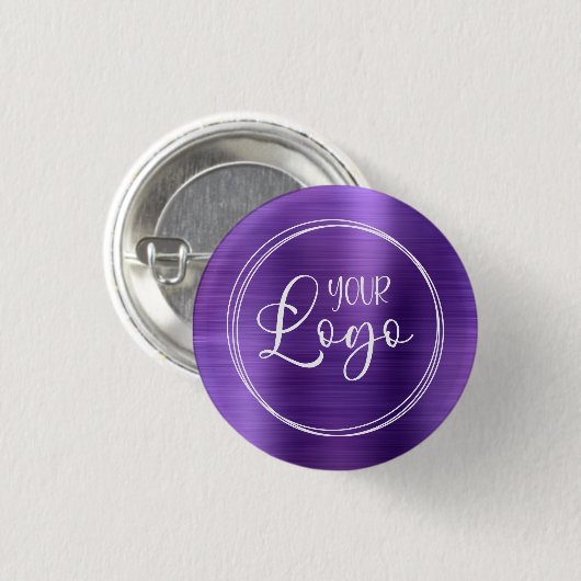 Ihr Firmenlogo hier Amethyst Ombre Button (Vorne & Hinten)