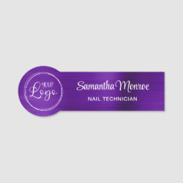 Ihr Firmenlogo hier Indigo Lila Ombre Namensschild