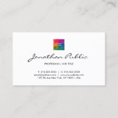 Ihr Firmenlogo hier Moderne Vorlage Visitenkarte (Rückseite)