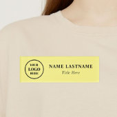 Ihr Firmenlogo hier: Moderner Gelber Mitarbeiter Namenschild