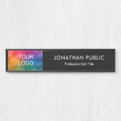 Ihr Firmenlogo hier Modernes Design lang Türschild (Vorderseite )