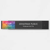 Ihr Firmenlogo hier Modernes Design lang Türschild (Vorderseite )