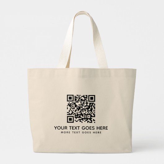 Ihr Firmenlogo hier QR-Code Zweiseitige Printwerbu Jumbo Stoffbeutel (Rückseite)