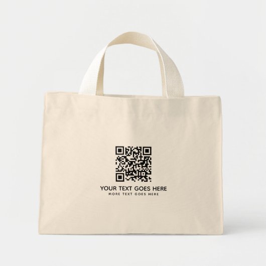 Ihr Firmenlogo hier QR-Code Zweiseitige Printwerbu Mini Stoffbeutel (Vorne)