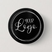 Ihr Firmenlogo hier Schwarzes Ombre Button (Vorderseite)