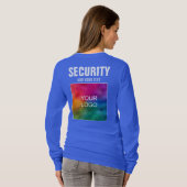 Ihr Firmenlogo hier Sicherheit Womens Royal Blue T-Shirt (Schwarz voll)